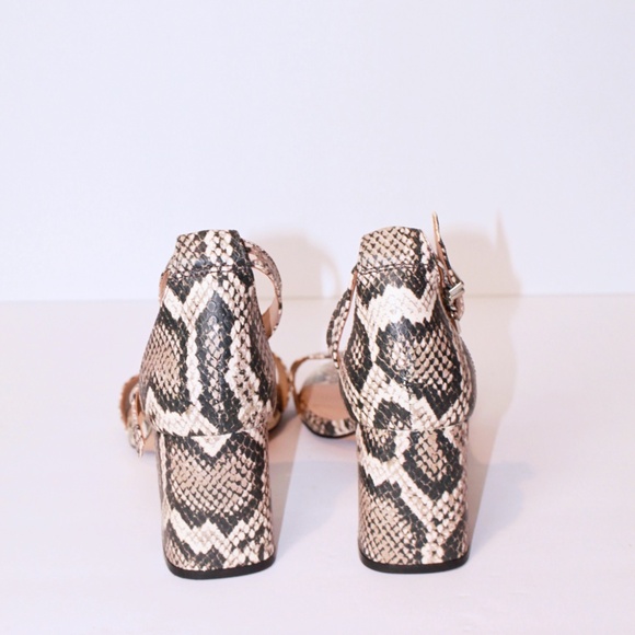 Gianni Bini Tan and Gray Snake Print Heels Size (8.5) - Picture 2 of 8